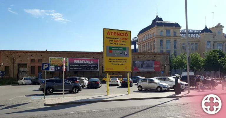 Lleida tanca l'aparcament de l'estació de trens per la construcció de la nova estació d'autobusos