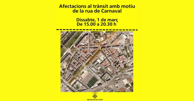 Afectacions al trànsit per garantir la seguretat durant la rua de Carnaval