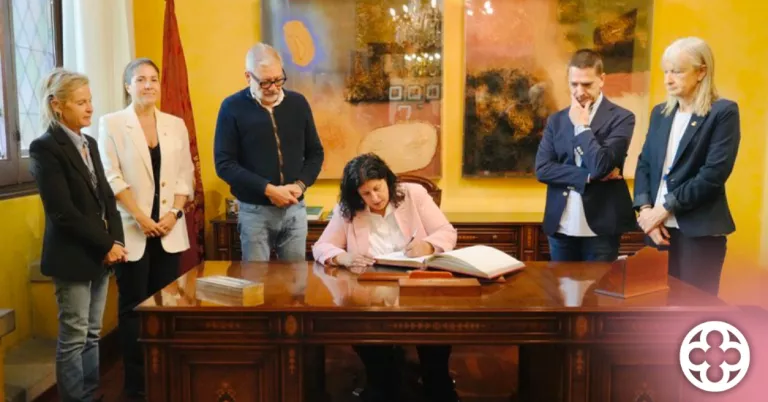 Recepció institucional a la Paeria a la nova delegada del Govern de la Generalitat a Lleida
