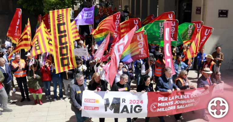 ⏯️ Unes 400 persones surten als carrers de Lleida per reclamar millores en la jornada laboral i els salaris