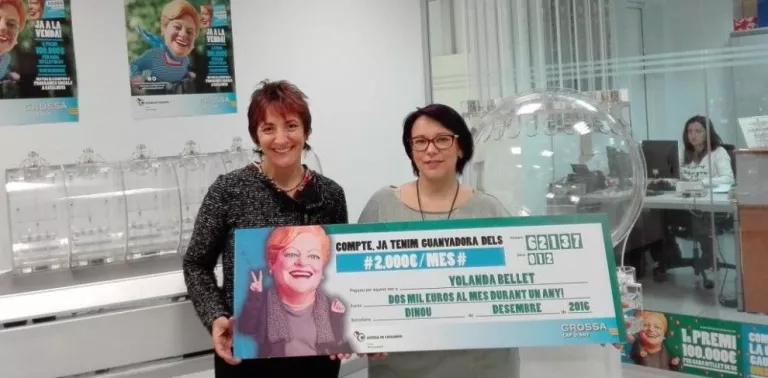 Una veïna de Lleida guanya el premi de 2.000 euros al mes de la Grossa