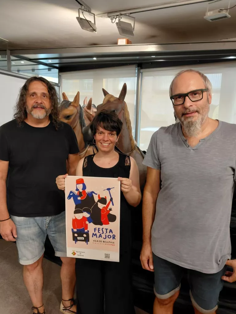 Olga Guasch il·lustra la Festa Major de Bellpuig 2026 amb un cartell protagonitzat pel seguici, les andròmines i els diables