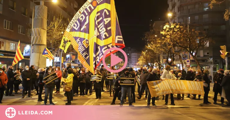 ⏯️ Protesta a Lleida contra l'anul·lació del tercer grau als presos