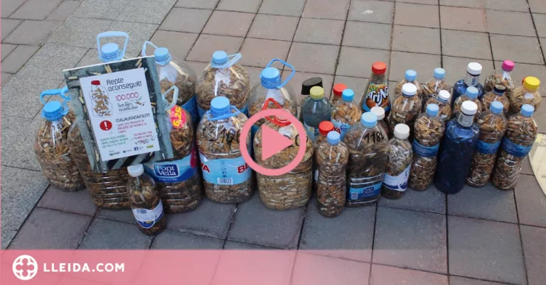 ⏯️ La Seu d'Urgell 'exposa' burilles de tabac al carrer per conscienciar a la població