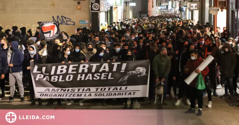 Convoquen protestes durant tota la setmana a Lleida contra l'empresonament de Hasel