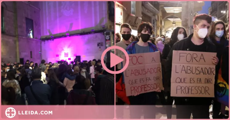 ⏯️ Unes 200 persones alcen la veu a Lleida contra els abusos sexuals a l'Aula de Teatre