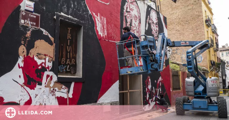 El Lleida_potFest pren vida amb el seu primer mural participatiu