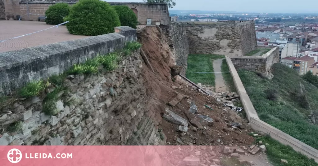 S'esfondra un tros de mur de la Seu Vella de Lleida