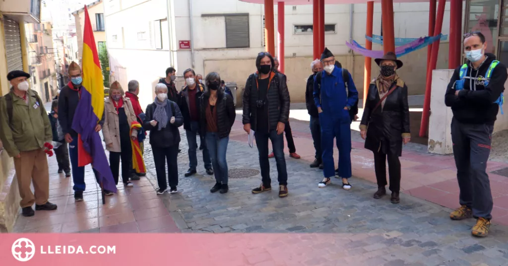 Ruta per netejar les llambordes a Lleida en homenatge als represaliats pels nazis