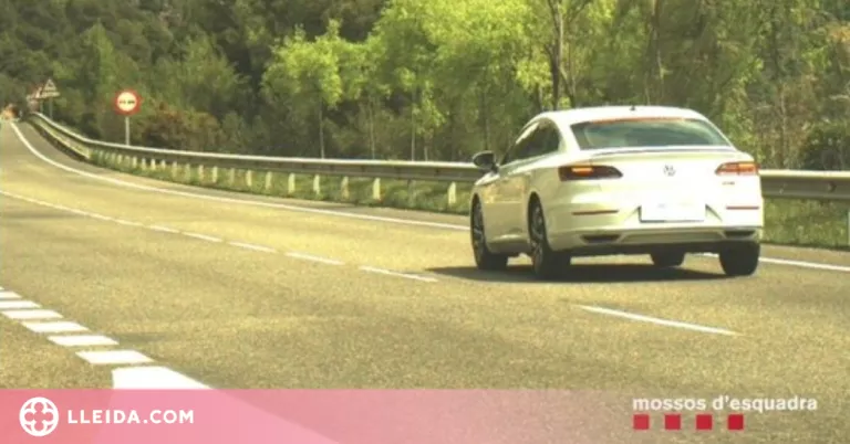 Enxampat circulant a 185 quilòmetres per hora a l'Alt Urgell