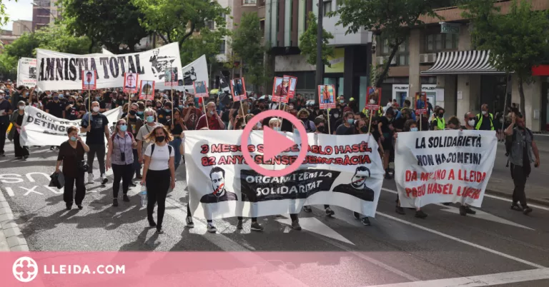 ⏯️ Manifestació a Lleida pels tres mesos de l’empresonament de Hasel
