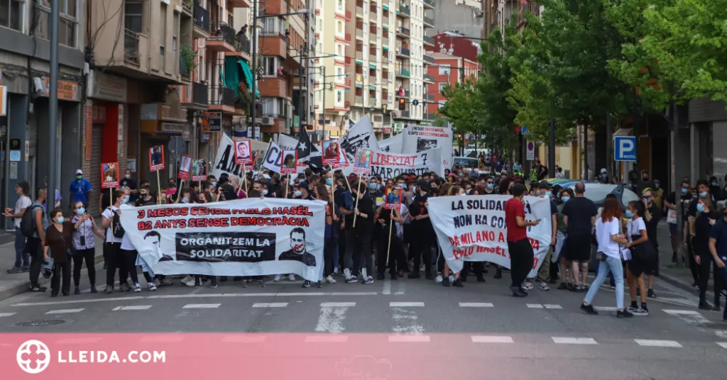 ⏯️ Manifestació a Lleida pels tres mesos de l’empresonament de Hasel