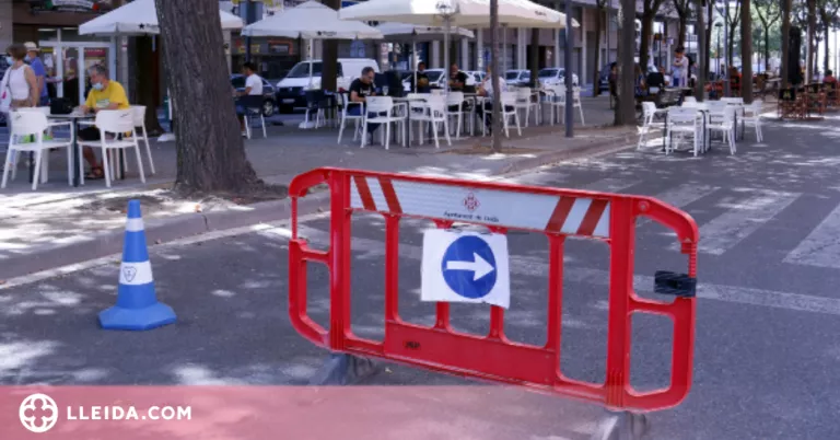 Lleida torna a tallar diversos carrers per ubicar-hi terrasses