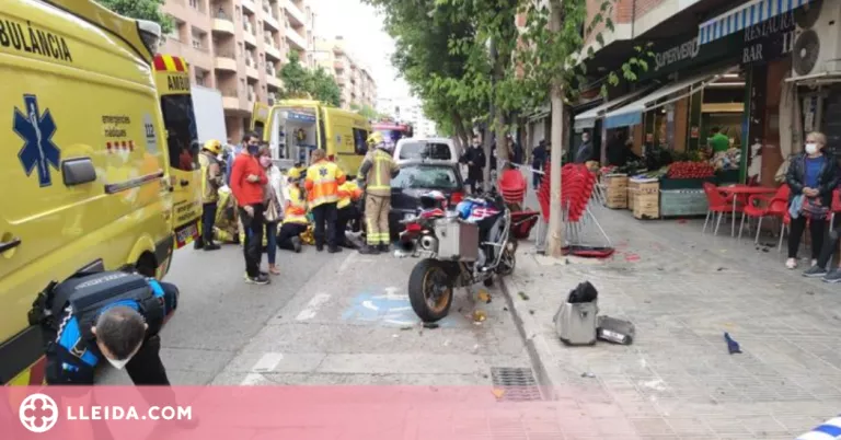 Ferit greu un motorista en un accident a Pardinyes