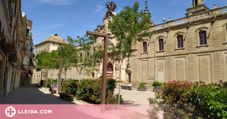 Cervera replanta arbres a la plaça Universitat