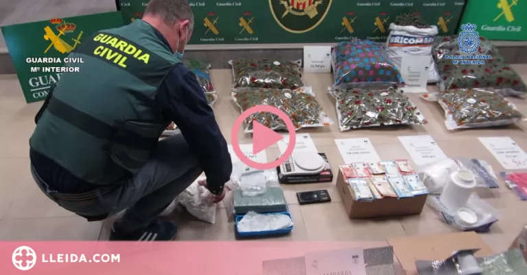 ⏯️ Cau un grup de tràfic de drogues que operava a Lleida, Barcelona, Alacant i Almeria