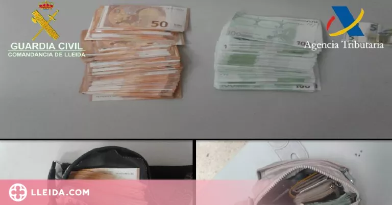 Intervenen prop de 50.000 euros procedents d'Andorra a l'Alt Urgell