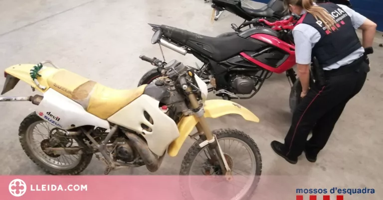 Detingut un jove per robar dues motocicletes i un ciclomotor al Pla d'Urgell