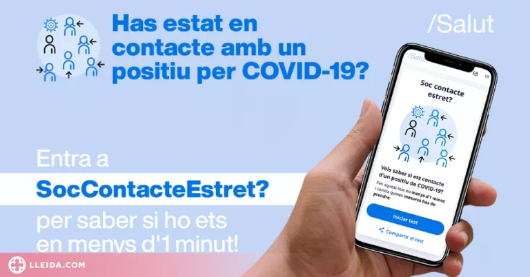 Salut posa en marxa un web per verificar si s'és contacte estret d'un positiu de covid-19