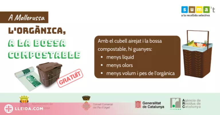 El Pla d'Urgell reparteix cubells i bosses compostables per afavorir la recollida selectiva
