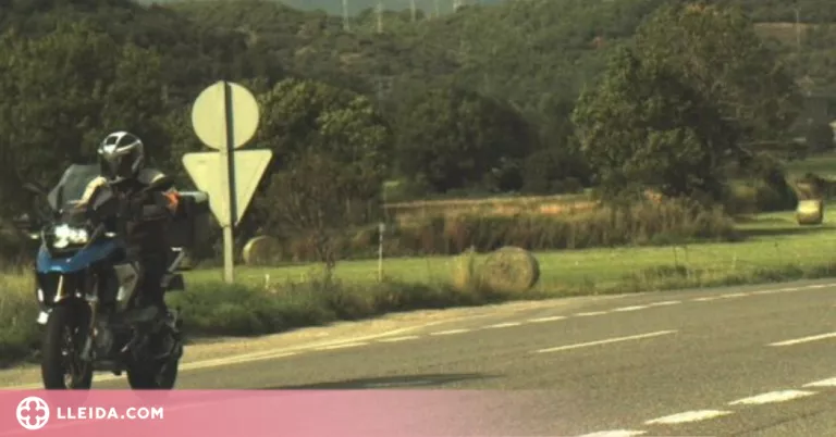 Denunciat penalment un motorista andorrà per circular a 199 km/h a l'Alt Urgell