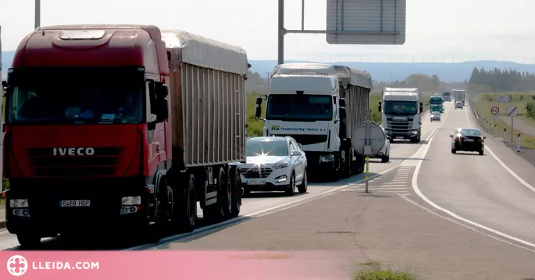 La Generalitat allargarà fins a Lleida el desviament obligatori de camions de l'N-240