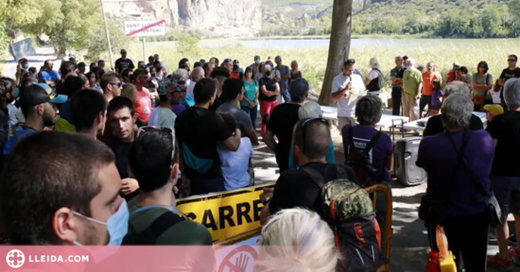 ⏯️ Protestes a Sant Llorenç de Montgai contra les obres a la Paret de l'Os