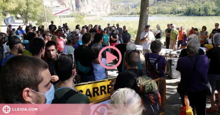⏯️ Protestes a Sant Llorenç de Montgai contra les obres a la Paret de l'Os