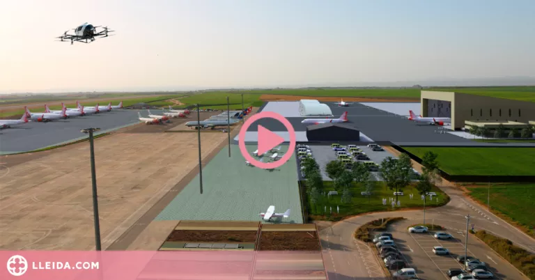 ⏯️ Les obres del segon hangar més gran de Catalunya a l'aeroport de Lleida-Alguaire començaran l'any que ve