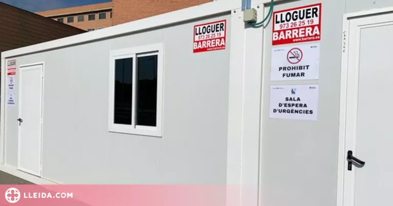 Mòduls exteriors per ampliar l'espai d'espera d'Urgències a l'Arnau de Vilanova