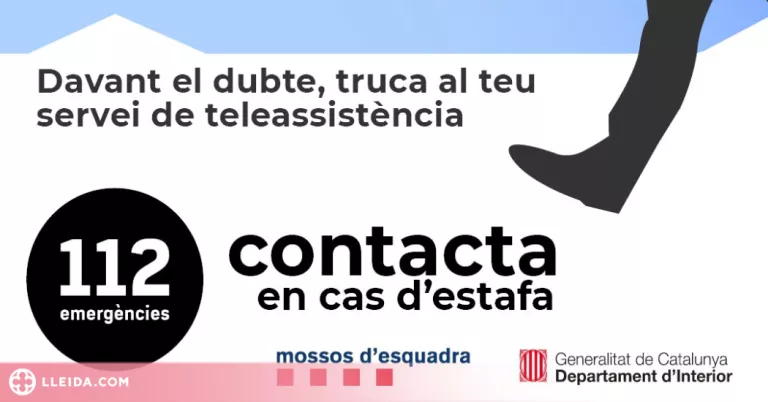 Alerta per un intent d'estafa a persones grans amb el servei de teleassistència