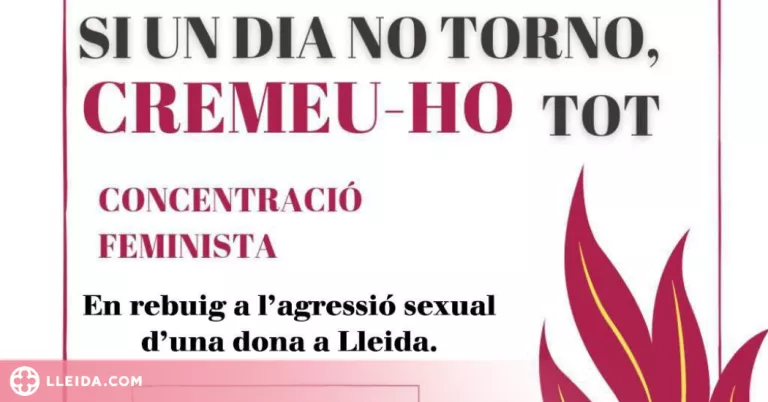 Convoquen concentracions contra la violació d'una dona a Lleida