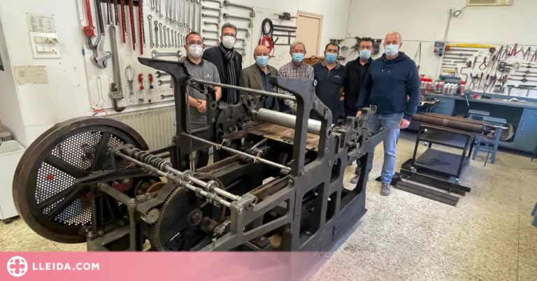 La Diputació de Lleida rehabilita una màquina tipogràfica de 1923