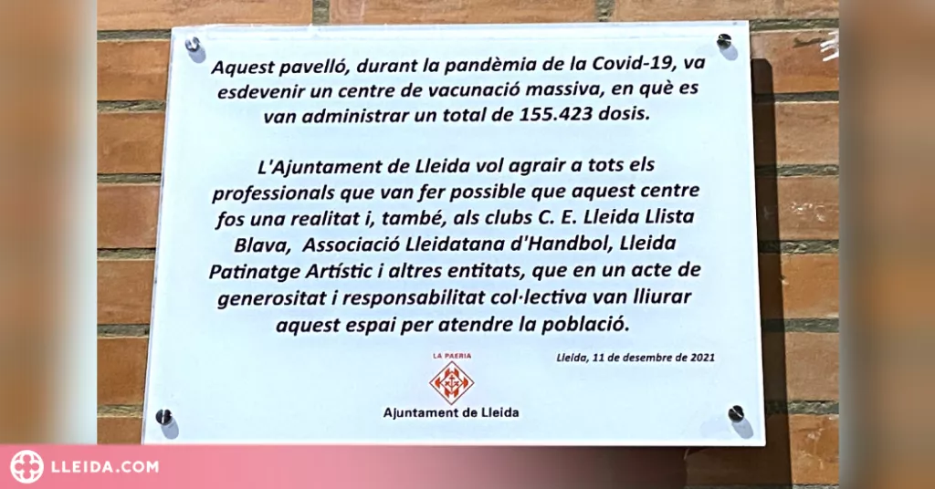 ⏯️ El Pavelló Onze de Setembre, símbol de la vacunació contra la covid a Lleida