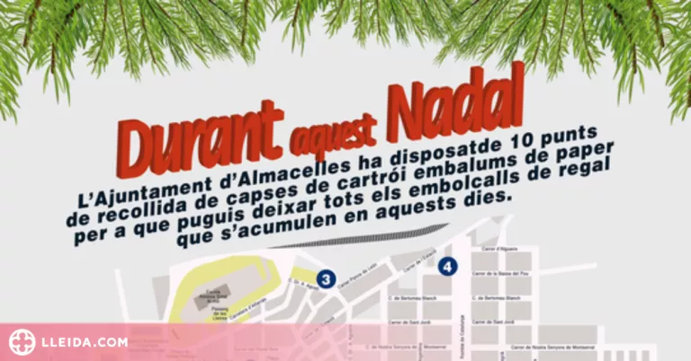 Almacelles habilita punts de recollida de cartró i embolcalls aquest Nadal
