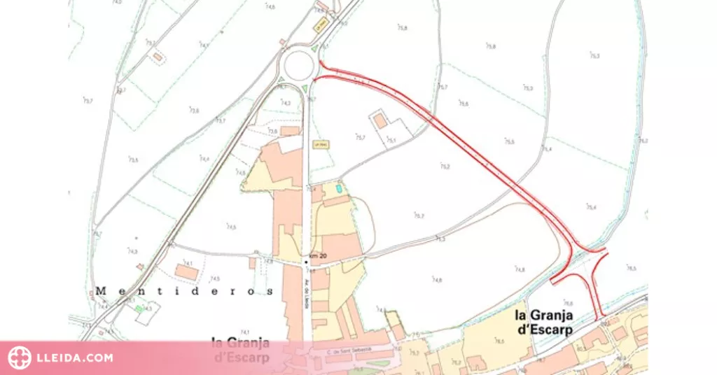 La nova variant de la Granja d'Escarp inclourà una via per a ciclistes i vianants