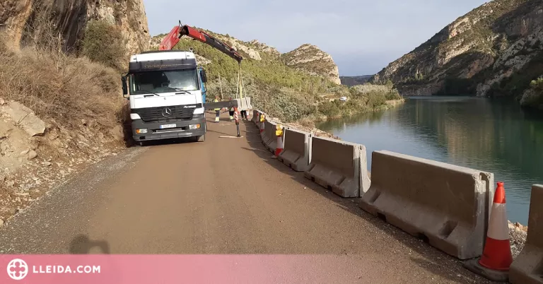 La Diputació de Lleida reconstruirà el mur de Sant Llorenç de Montgai de la carretera entre Balaguer i Camarasa