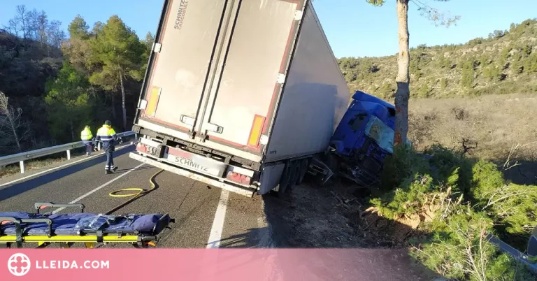 Ferit el conductor d'un camió en un accident al Segrià