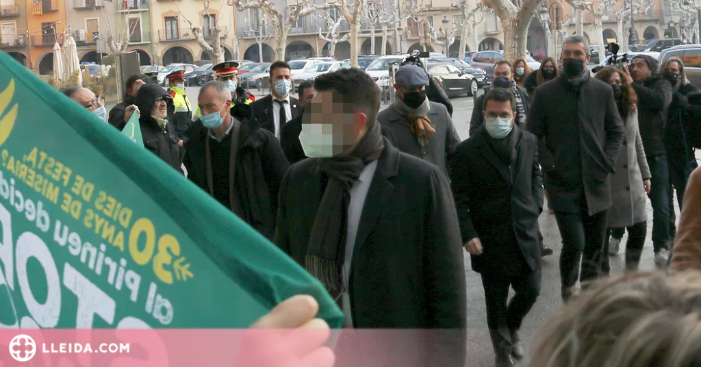 ⏯️ La Plataforma Stop JJOO escridassa Aragonès a Balaguer i es reuneix amb el president