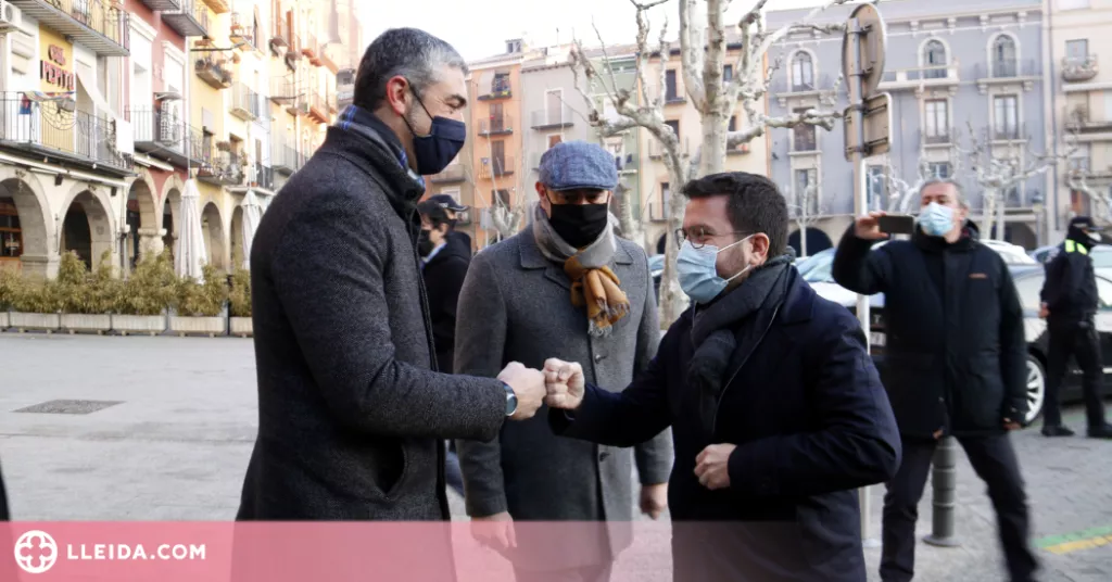 ⏯️ La Plataforma Stop JJOO escridassa Aragonès a Balaguer i es reuneix amb el president