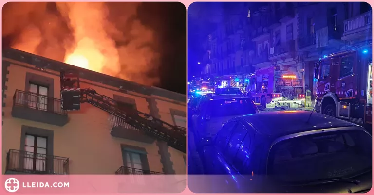Una ferida lleu i diversos veïns desallotjats en un incendi en un edifici de Lleida