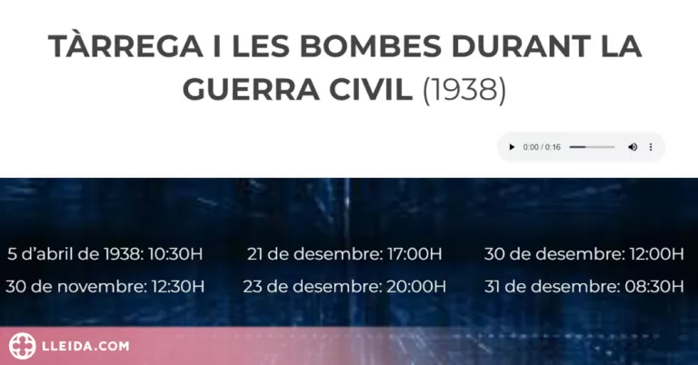 El Museu Tàrrega Urgell estrena pàgina web sobre els bombardeigs a la ciutat durant la Guerra Civil