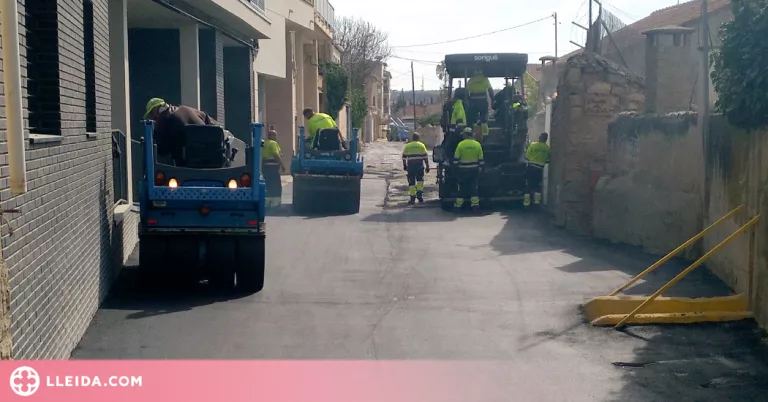 Tàrrega renova el paviment dels carrers de les Astes de Sant Macari i Roger de Llúria