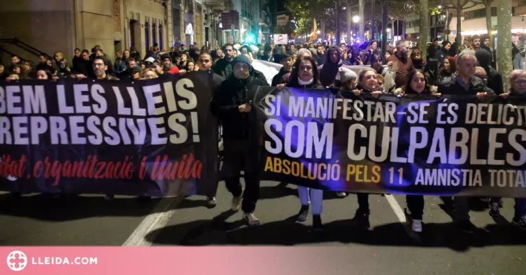 ⏯️ Mobilització a Lleida per demanar l'absolució dels onze de la subdelegació