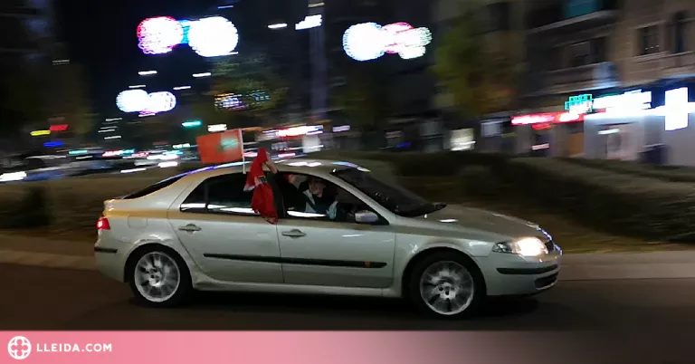 ⏯️ Celebració a Lleida per la victòria de Marroc sobre Espanya al Mundial