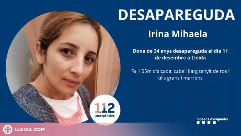 Troben morta la dona desapareguda diumenge a Lleida