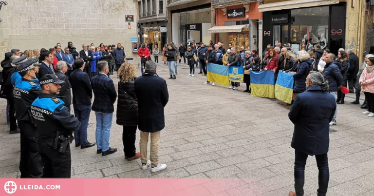 ⏯️ Concentració silenciosa a Lleida pel primer aniversari de la invasió d’Ucraïna