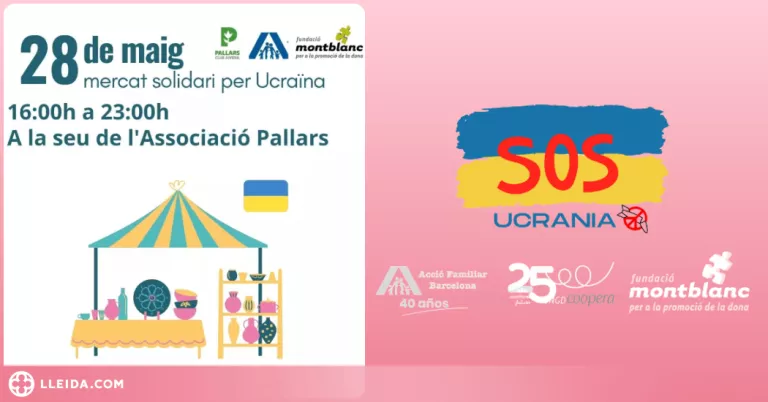 Mercat solidari a Lleida per ajudar les famílies ucraïneses refugiades a Catalunya