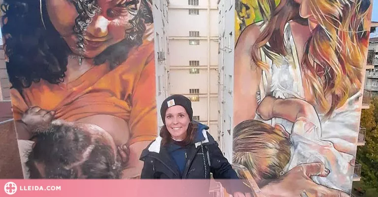 ⏯️ Lily Brick estrena mural a Lleida dedicat a la lactància i el vincle