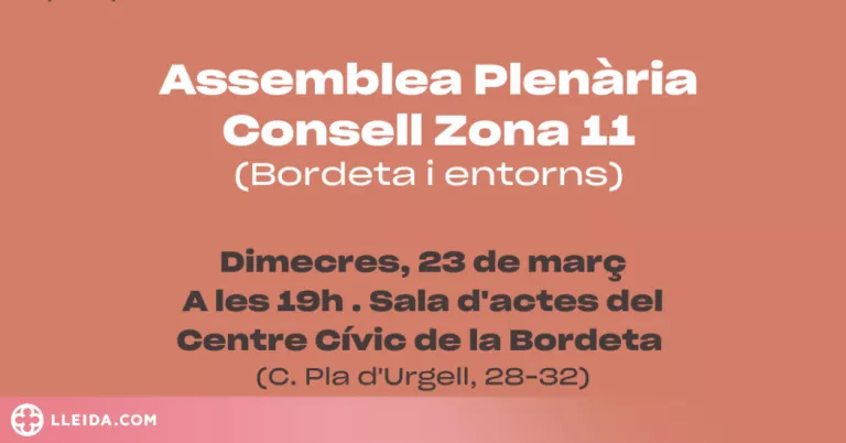 Convoquen el Consell de Zona de la Bordeta pel dimecres